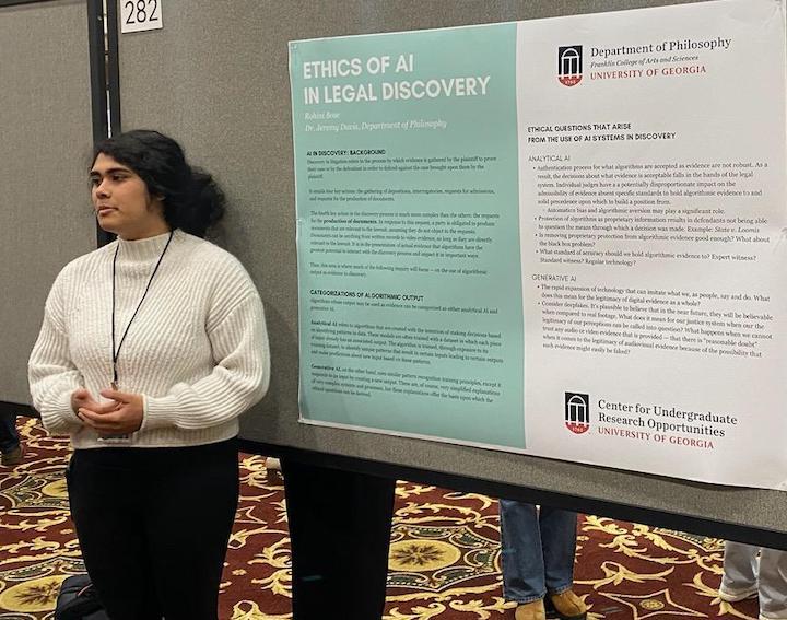 Rohini Bose presents her poster at CURO